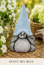 Garden Gnome with Braided Pigtails | Concrete Statue Gnome Figurine