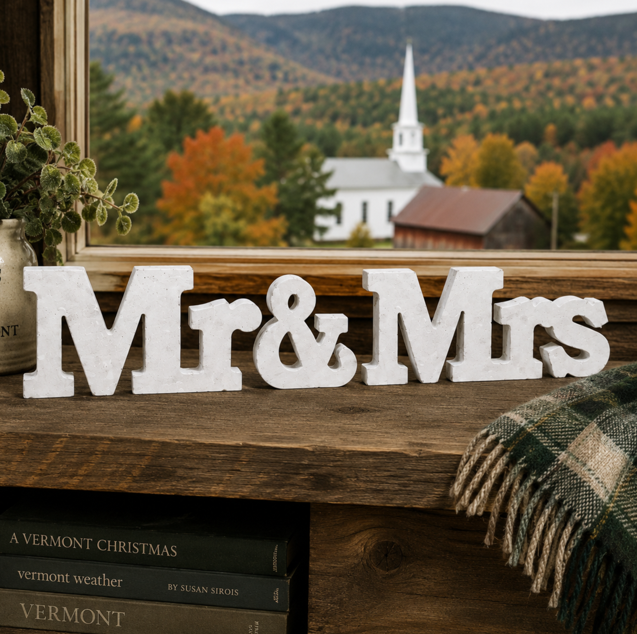 Mr & Mrs Concrete Wedding Sign | Handcrafted Wedding Decor | Vermont Concrete | Mrs & Mrs | Mr & Mr