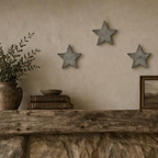 Concrete Wall Stars | Rustic Star Set Wall Hanging